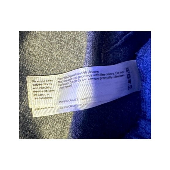 Eileen Fisher 95% Organic Cotton Elastic Waist Wide Leg Ankle Pant in Grey - Picture 4 of 4